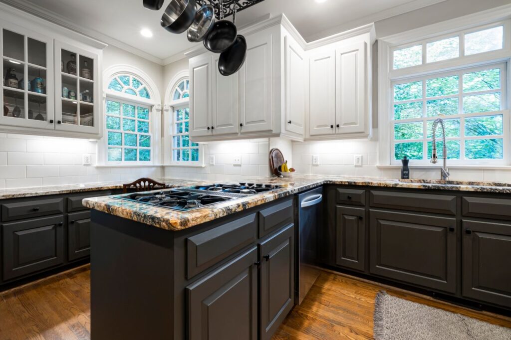 repainting kitchen cabinets before and after